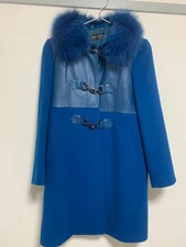 JEAN LOUIS SCHERRER duffle coat in blue