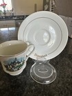 Disneyland Walt Disney World Tea Cup & Saucer Cinderella Castle Gold Trim Japan