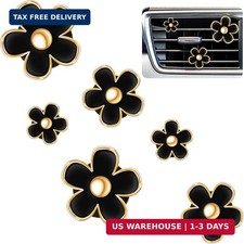Frienda 6 Pcs Daisy Flower Air Vent Clip Accessories Air Conditioning Outlet Cli