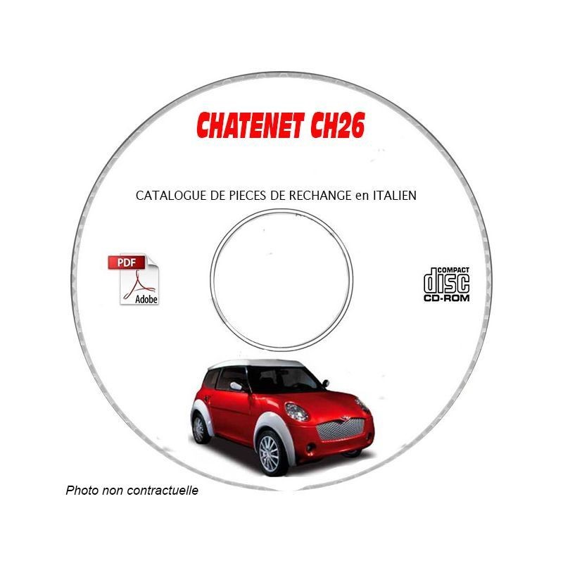 Catalogue pieces CDROM Chatenet CH26 pour reparer soi-meme sa voiturette