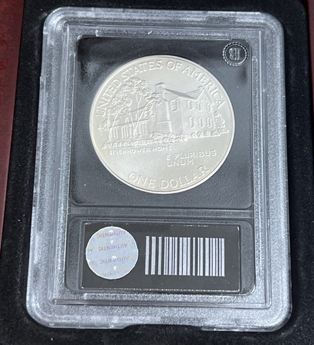 1990 The First West Point Silver Dollar Eisenhower Centennial Dollar in Case - Picture 6 of 9