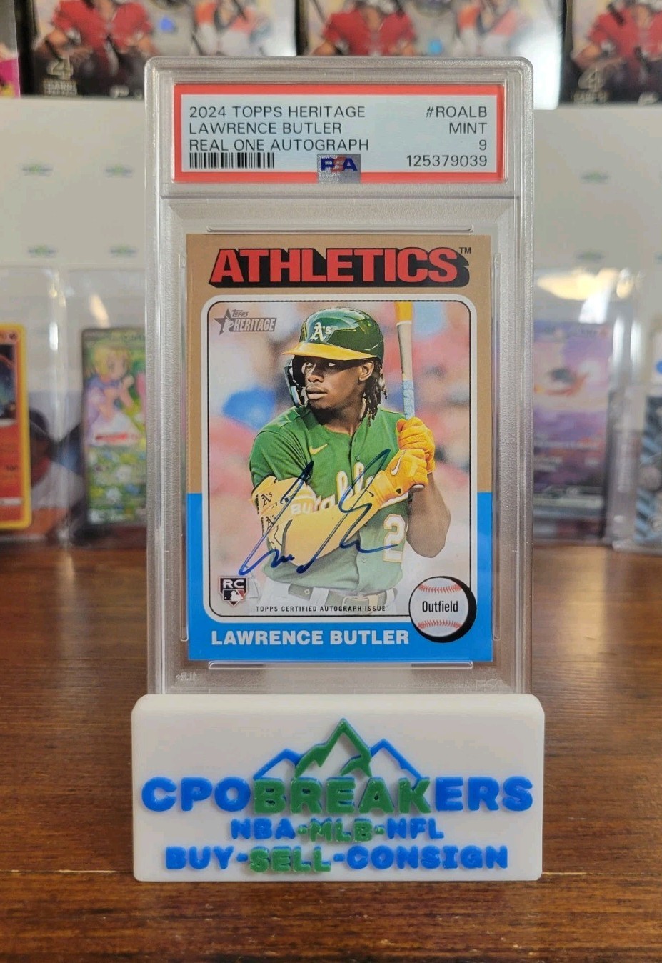 2024 TOPPS HERITAGE REAL ONE AUTO # ROALB LAWRENCE BUTLER ROOKIE PSA 9 Ones MLB