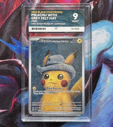 Pikachu with Grey Felt Hat 085 Scarlet & Violet Promo, Van Gogh Museum ACE 9