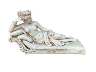 VTG A Giannetti Sculpture Paolina Bonaparte Borghese Venus Victorious Resin