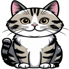 30 Custom Friendly Little Cat Personalized Address Labels