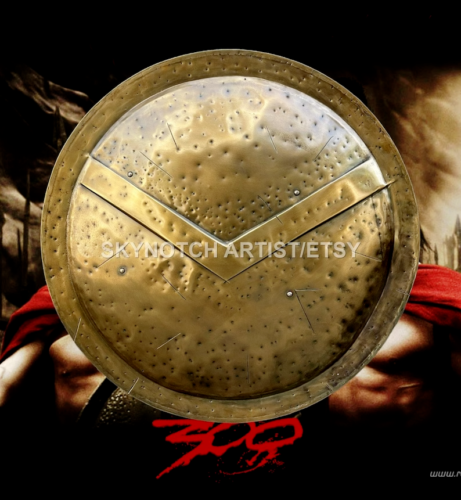 Scudo spartano medievale 300 da 24 pollici del re Leonida in acciaio... - Foto 1 di 4