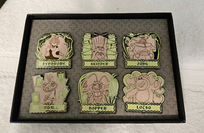 Disney Parks 13 Reflections Of Evil Pixar Villains Glow In The Dark Pin Set New 