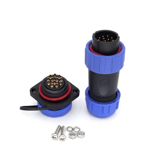 SP21 2pin~12Pin Waterproof Electrical Cable Plug Socket Panel Mount Connector - Picture 80 of 82