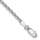14K Solid White Gold 2.25mm Parisian Spiga Wheat Link Chain Bracelet