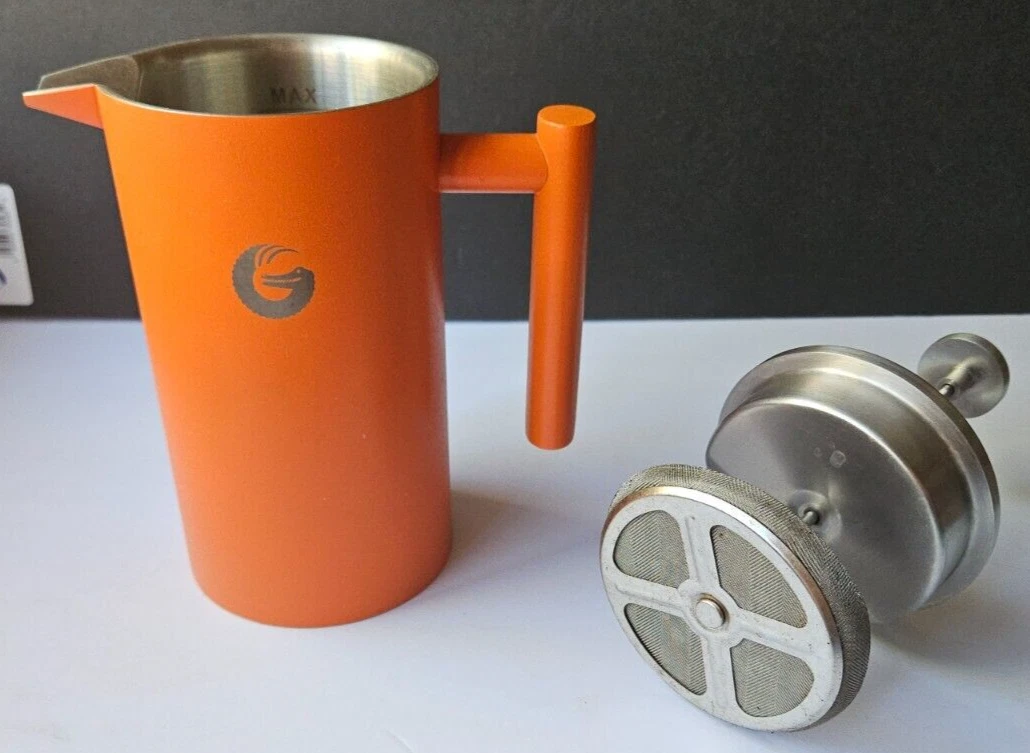 TEA / COFFEE PRESS, STAINLESS PITCHER.