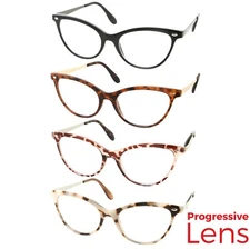 Cat Eye Progressive 3 Strengths in 1 Readers  Reading Glasses Women