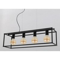 Briloner Black Steel Pendelleuchte Lampe 4-Flammig Metall Schwarz 750X200X1200Mm