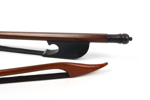 Brand New 4/4 Baroque Violin Bow Brasiletto Ebony Frog Bow with Real Horse Hair - Picture 2 of 14