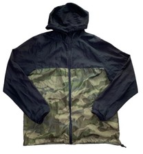 Independent Youth Windbreaker Black Camo Lightweight Full Zip Pockets Size XL