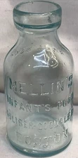 Mellin's Infant's Food Vintage Green Bottle Doliber Goodale & Co Boston
