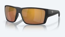 Costa Del Mar Reefton Pro Matte Black / Gold Mirror Polarized Glass 580G - NEW