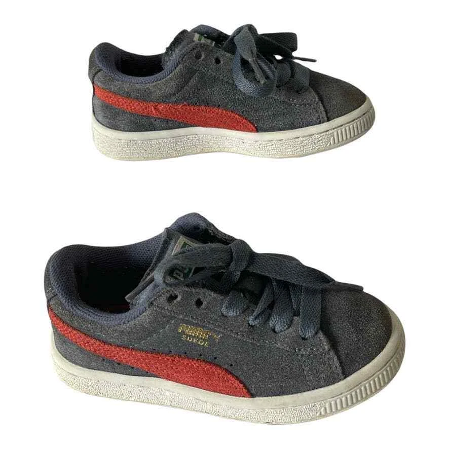 Puma Suede Athletic Unisex Kids Size UK 10 EU 28 US 11 Gray