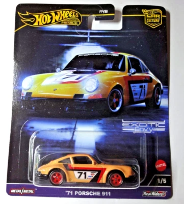Hot Wheels Premium - '71 Porsche 911 - HW Car Culture Exotic Envy - HKC80 FPY86 - Photo 1/2