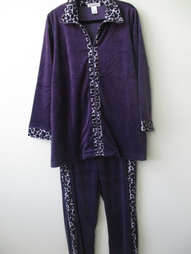 ROAMAN'S DARK PLUM 2PC JACKET & PANTS COMFORT SUIT SET SIZE L - NEW - Picture 2 of 8