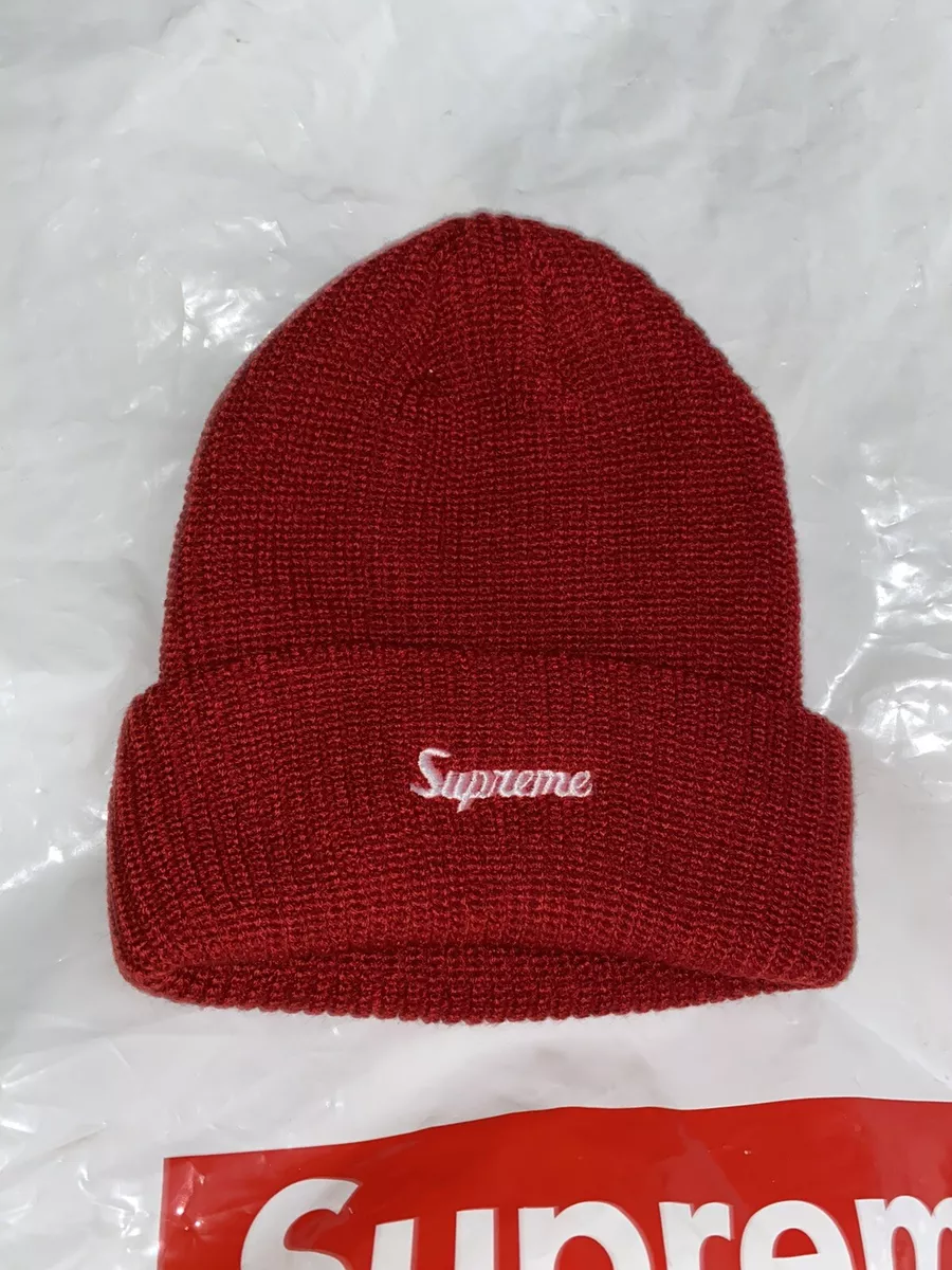 Supreme Loose Gauge Beanie Hat OS One Size FW19 Dark Brick Red