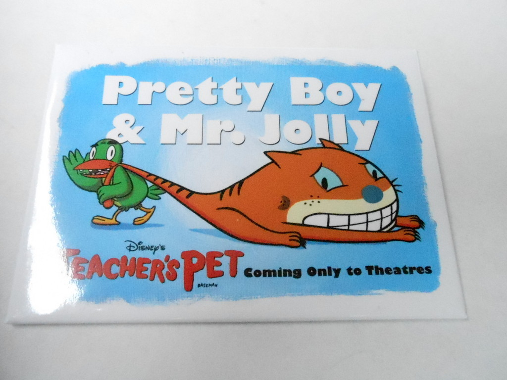 VINTAGE PINBACK BUTTON #61- 043 - MOVIE - TEACHER'S PET - PRETTY BOY ...