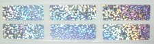 SP515 100 to 1000 1/2" x 1-1/2" Sparkle Glitter Hologram Adhesive Label Stickers