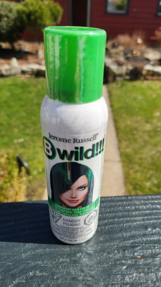 B Wild!! Tinta de cabelo temporária, 3,5 oz, spray verde jaguar na lavagem - Imagem 4 de 4