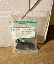 Neutrik NC4MRX-BAG- 4 pole right angle male cable connector, black metal housing