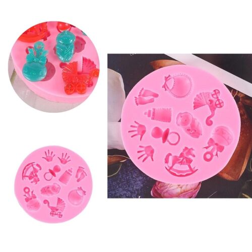 Silicone Mold Bottle Shape Safe Cute Baby Shower Fondant Mold Durable - Afbeelding 1 van 13