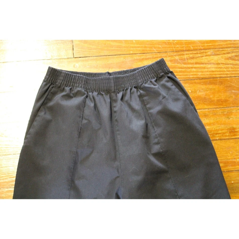 Pantalones Médicos Crest Negros Talla Mediana Cintura Elástica Mezcla Algodón Bolsillos Foto 2 de 4
