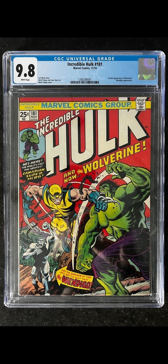 アメコミリーフ The Incredible Hulk #181 CGC 9.8 Incredible Hulk 181 CGC Graded 9.8 White Pages Perfect Gem