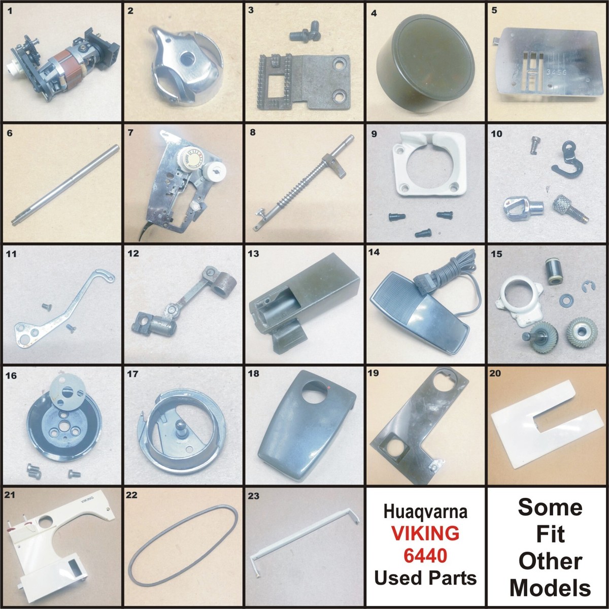 VIKING HUSQVARNA MODEL 6440 SEWING MACHINE ORIGINAL PARTS USED IN