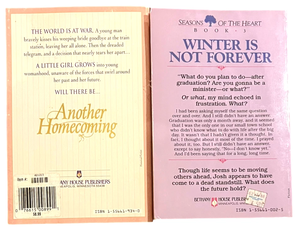 Janette Oke Books - Winter Is Not Forever / Another Homecoming - LOT of 2 Foto 4 de 4