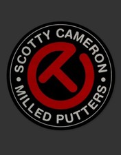 SCOTTY CAMERON CUSTOM SHOP STICKER - LARGE ROUND CIRCLE T - RED