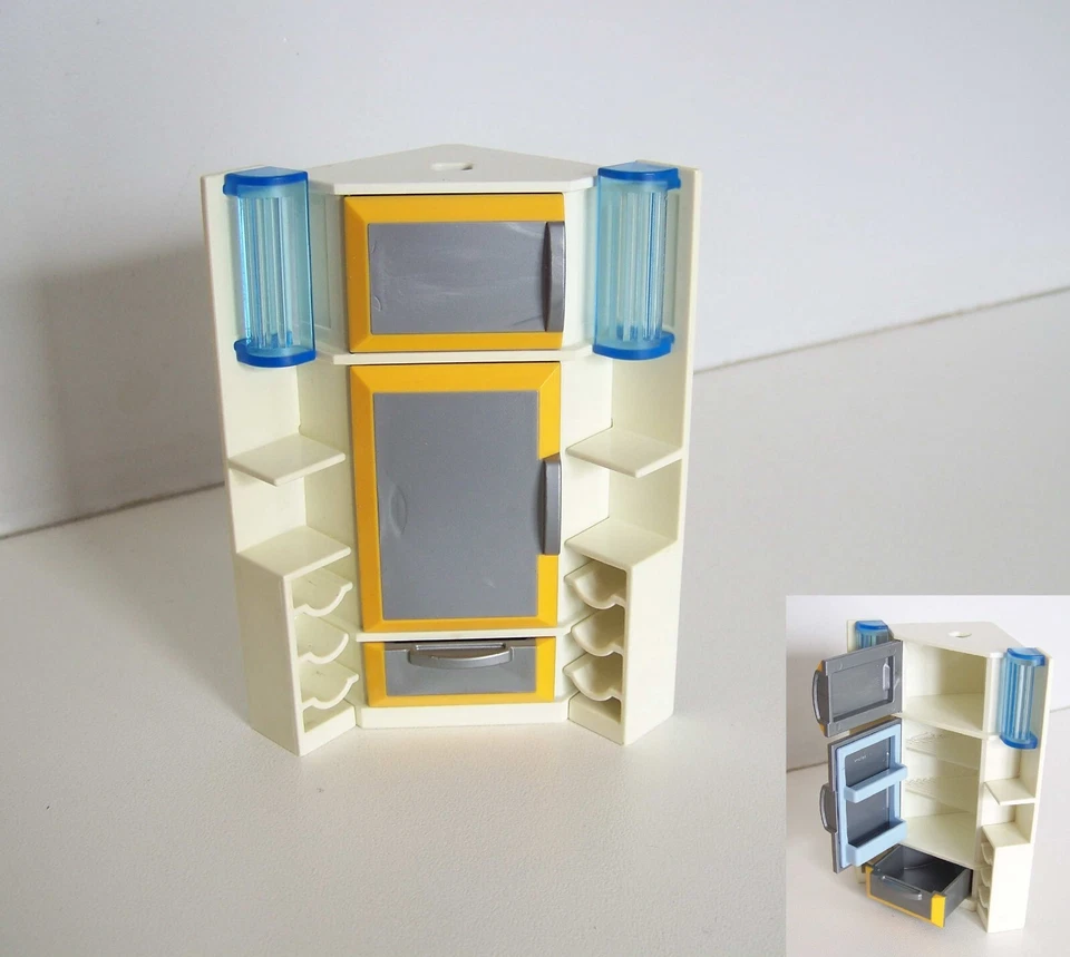 PLAYMOBIL (R2c07) MAISON MODERNE - Réfrigérateur Cuisine 3968 (Jauni) - Photo 1/1