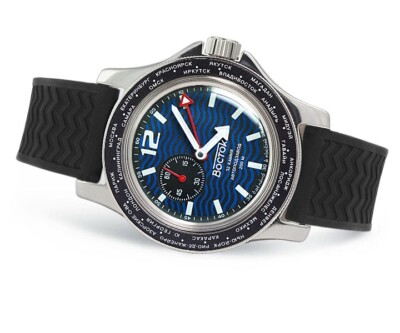 New Mens Automatic Watch Vostok Amphibian 13003V Blue Dial