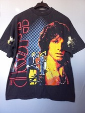 Vintage 1992 THE DOORS OVER PRINT T SHIRT BLACK JIM MORRISON WINTERLAND 90s XL