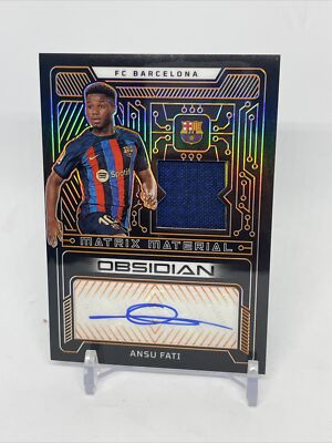 2022-23 Panini Obsidian Ansu Fati Matrix Material Auto Electric