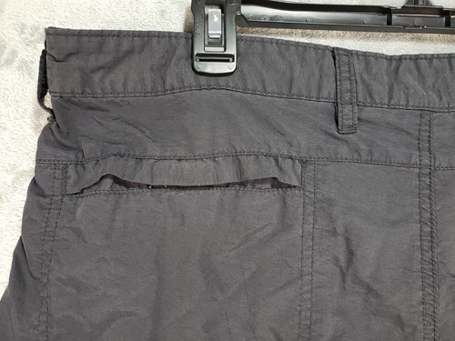 Chaps Shorts Men's 38 Black Explorer Hiking Cargo Trekker Nylon Stretch Flex - Picture 15 of 20