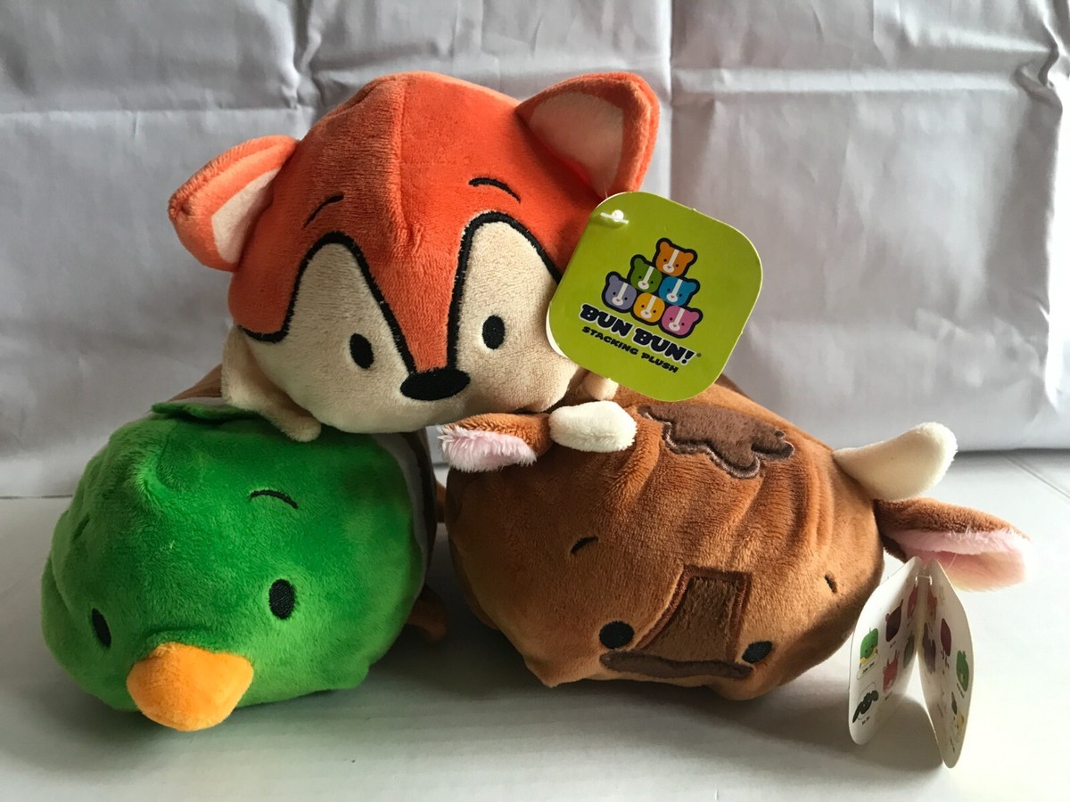 Bun Bun Stacking Plush inches Lot of Fox Duck Cow NEW NWT for