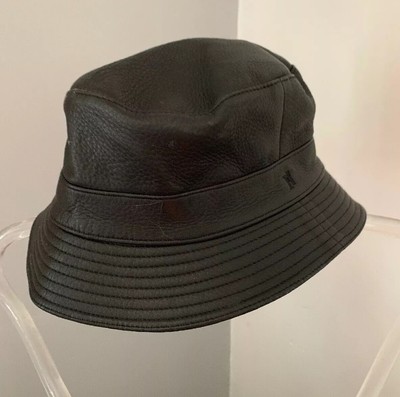 Hermes Chapeau Bob Cuir Noir Taille 58 Ebay