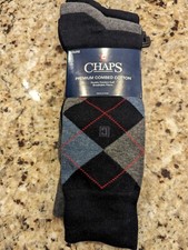 Chaps Men's Premium Combed Cotton Dress Socks 3 Pairs assorted shoe size 6-12