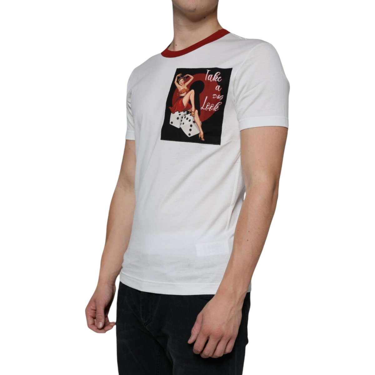 DOLCE & GABBANA 柄プリント スウェット ホワイト トップス XS Short-sleeved cotton t-shirt in White for Women