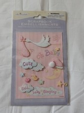 Miss Elizabeths baby girl Scrapbook Embellishments