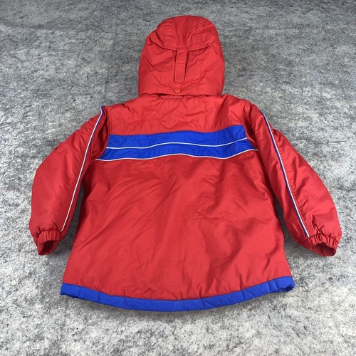 Columbia XCO Boys 4/6 Winter Coat Hooded Red Blue Jacket Zip Front Waterproof - Picture 9 of 9