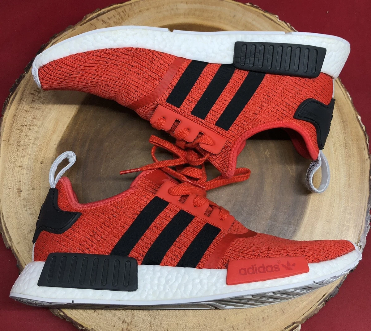 ADIDAS NMD R1 CORE RED BLACK WHITE ULTRA BOOST SZ 12