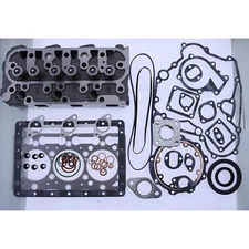 Complete Cylinder Head & Full Gasket Kit for Kubota D1005 Engine B2100 B2320