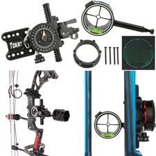 Compound Bow 1 Pin Sight Micro Adjustable 4x 6x 8x Lens Adaptor Scope Sight Hunt