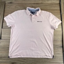 Tommy Hilfiger Polo Shirt XL Mens Pink Classic Fit Short Sleeve Cotton Used 43
