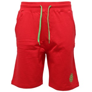 red sweatpant shorts